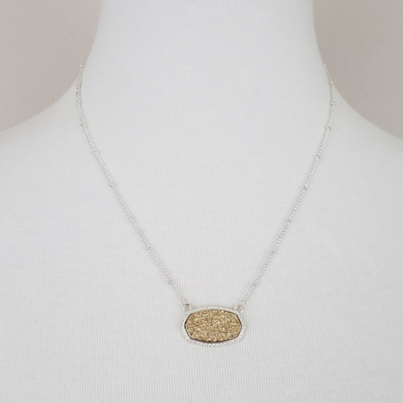 Oval Druzy Necklace - Picture 2 of 2